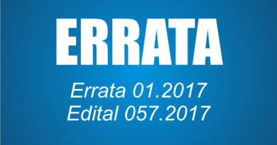 CONCURSO PÚBLICO EDITAL Nº 057/2017 ERRATA Nº 01/2017