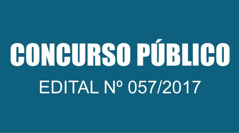 CONCURSO PÚBLICONº 057/2017