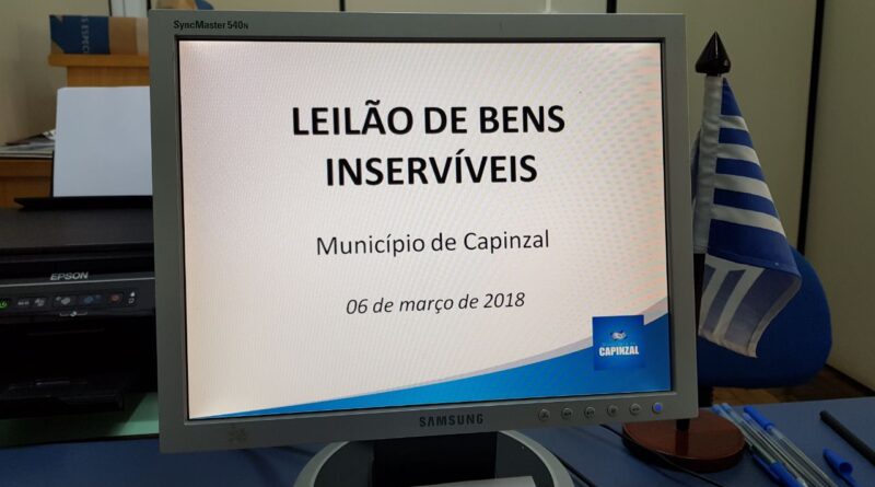 Mais de vinte lotes de bens e mercadorias serão colocados a venda.