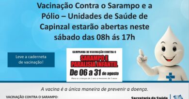 O atendimento na unidade central e nos ESFs do Bairro São Cristóvão e dos loteamentos São Luiz, Parisotto e Lar Imóveis será das 08h às 17h sem intervalo.