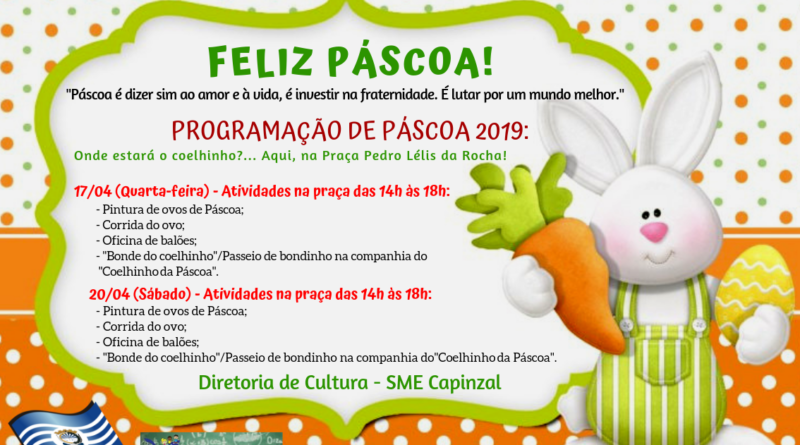 Programação de Páscoa 2019